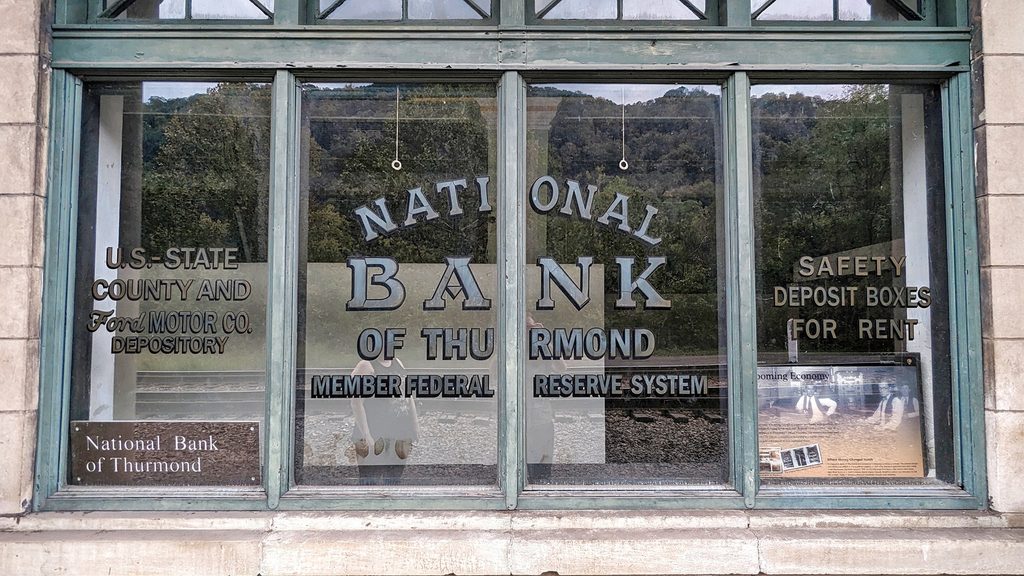 Thurmond Bank Sign - A Handy Visitor's Guide to Beckley, WV!