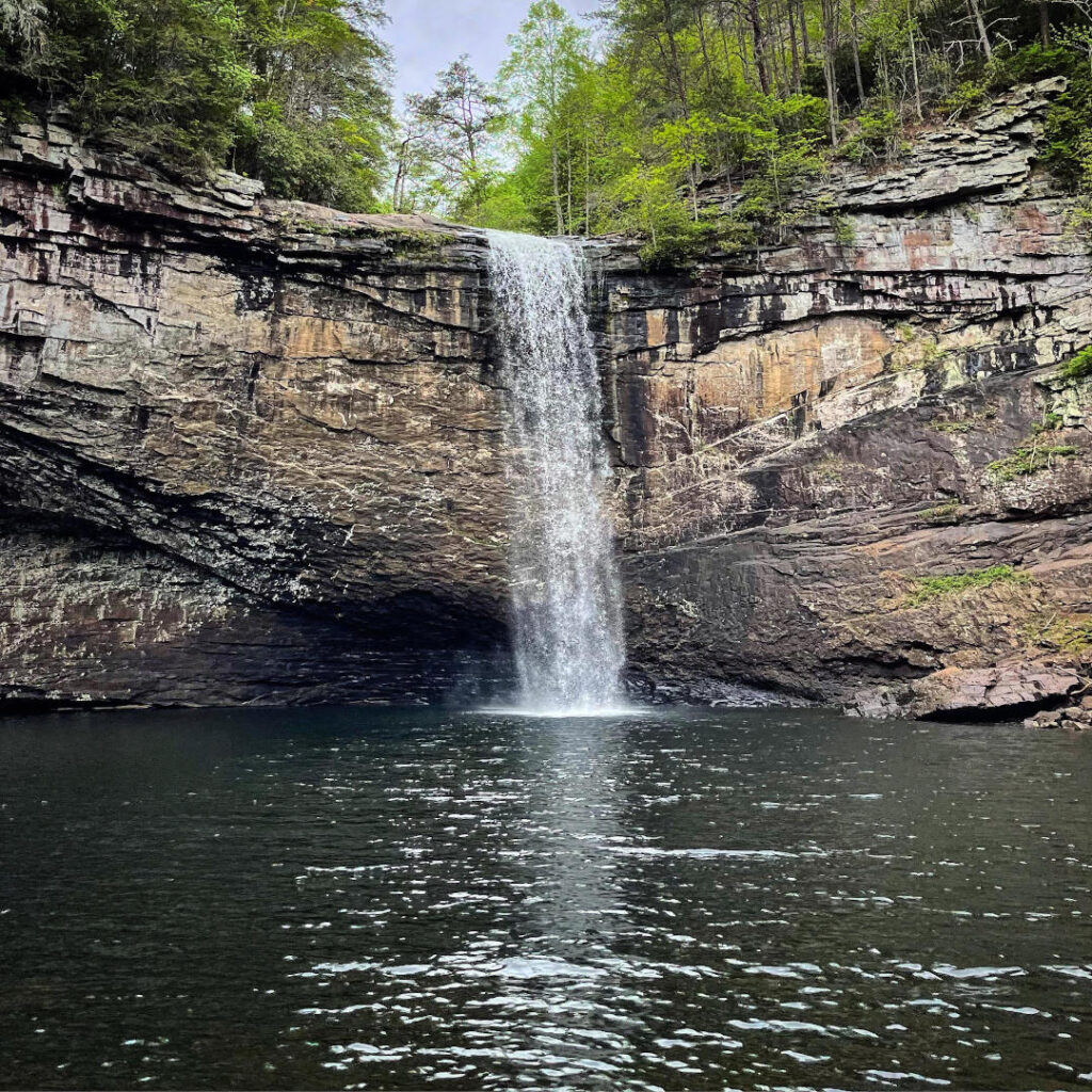 Foster Falls is a quick hike to one of the best waterfalls in Tennessee